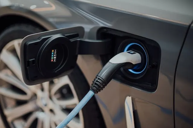 Electric Car charging and plugged in