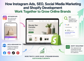 How Instagram Ads, SEO, Social Media Marketing and Shopify Development Work Together to Grow Online Brands How Instagram Ads, SEO, Social Media Marketing and Shopify Development Work Together to Grow Online Brands