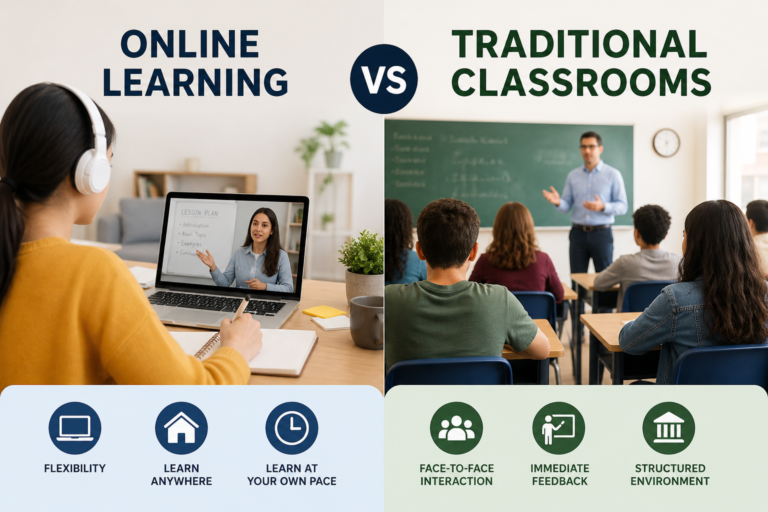 Online Learning vs Traditional Classrooms: What Research Says About Outcomes 
