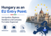 Hungary as an EU Entry Point: Immigration, Business Residence and Company Formation Explained Hungary as an EU Entry Point