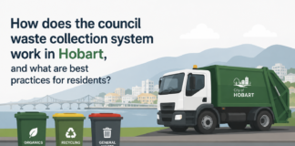 How does the council waste collection system work in Hobart, and what are best practices for residents? waste collection system work in Hobart