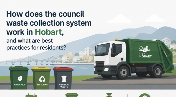 How does the council waste collection system work in Hobart, and what are best practices for residents? waste collection system work in Hobart