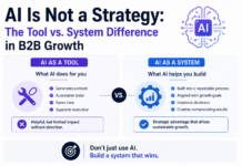 AI Is Not a Strategy: The Tool vs. System Difference in B2B Growth Tool vs. System