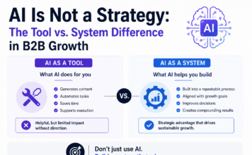AI Is Not a Strategy: The Tool vs. System Difference in B2B Growth Tool vs. System
