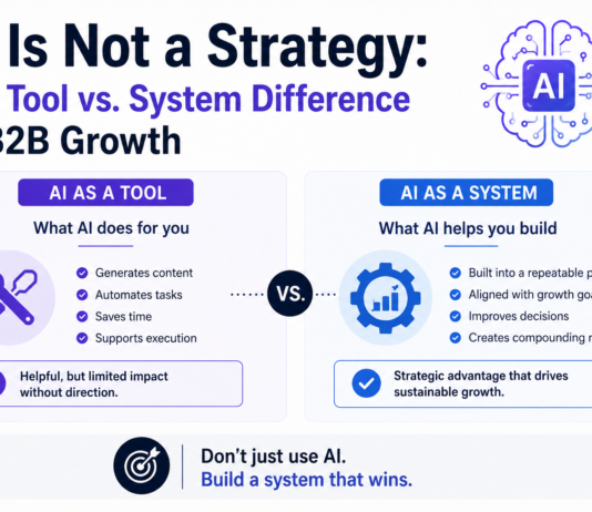 AI Is Not a Strategy: The Tool vs. System Difference in B2B Growth Tool vs. System