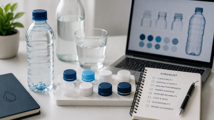 Sourcing Closures for a New Water Brand