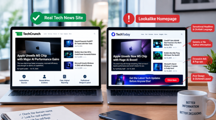 How to Tell Real Tech News Sites From Lookalike Homepages Real Tech News Sites