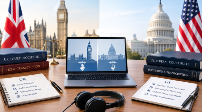 Court Reporting in the UK vs the US: What International Legal Teams Need to Know Court Reporting in the UK vs the US