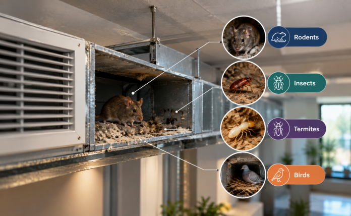 image Rodents, Insects, and Other Pests Can Affect Air Ducts