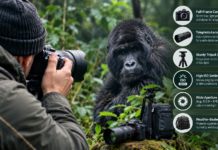 The Camera Setup for Photographing Mountain Gorillas in Low Light Camera Setup for Photographing Mountain Gorillas