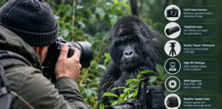 The Camera Setup for Photographing Mountain Gorillas in Low Light Camera Setup for Photographing Mountain Gorillas